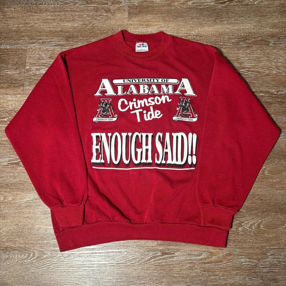 90s Vintage Alabama University Crewneck Crimson Tide College Football Size L